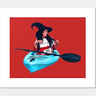 Paddleboarding Witch Posters and Art